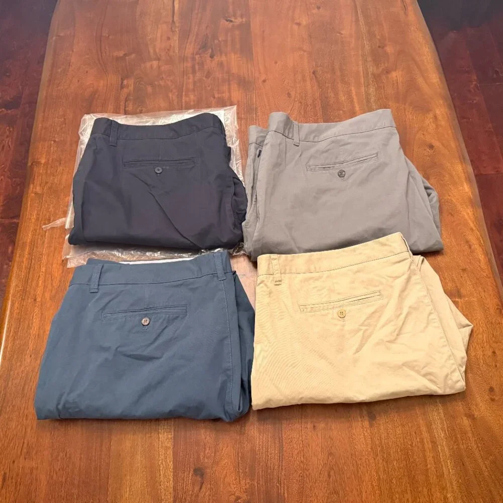 BUNDLE: Four 46x30 Bonobos Original Stretch Washed Chino - Blue, Khaki and Grey - Picture 3 of 3